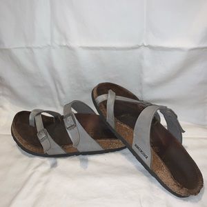 Women’s Silver Birkenstock sandals
